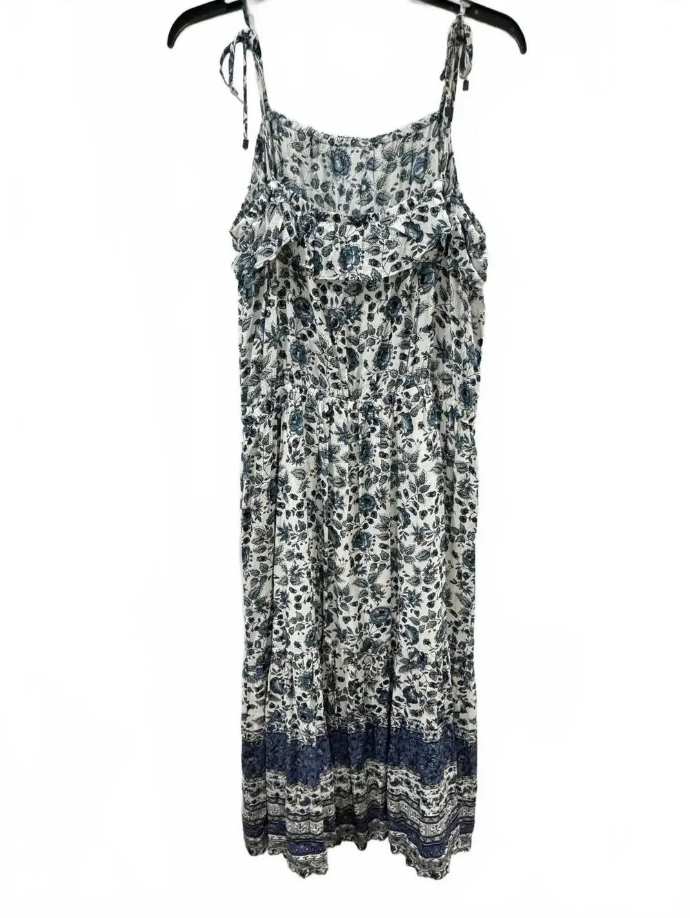 Matilda Jane Good Hart Maisie Floral Ruffle Midi Dress Large Blue White - Picture 4 of 9